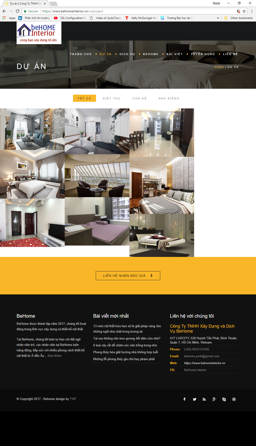 Website Công ty thiết kế nội thất